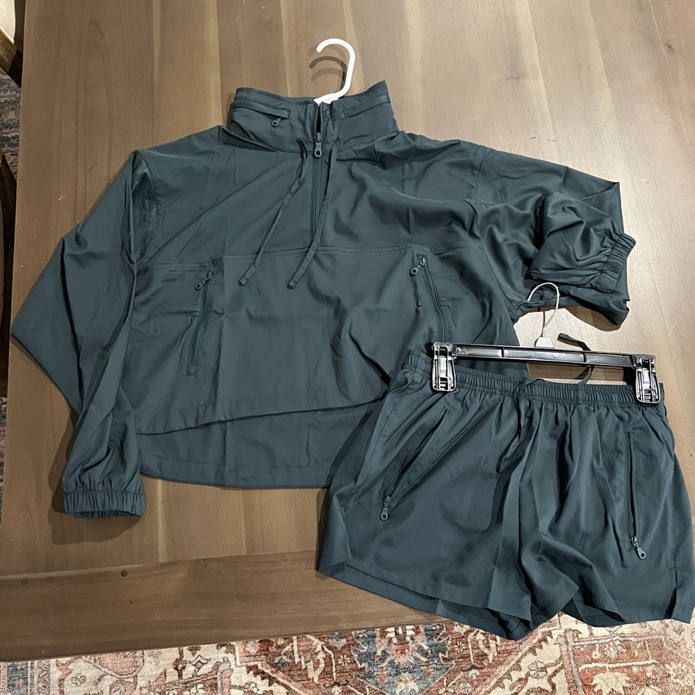 Girlfriend Collective Windbreaker Set - MOSS